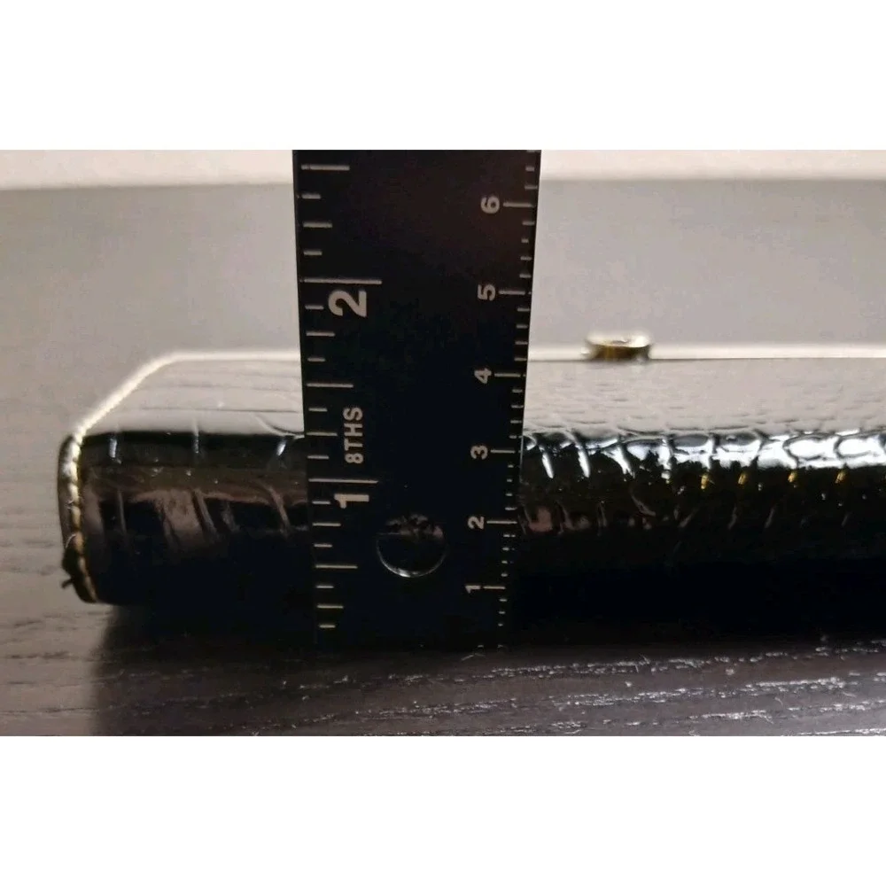 Black Clutch Wallet Credit Card/Cash/coins Women's  7.5X4X1.3‎ #1544